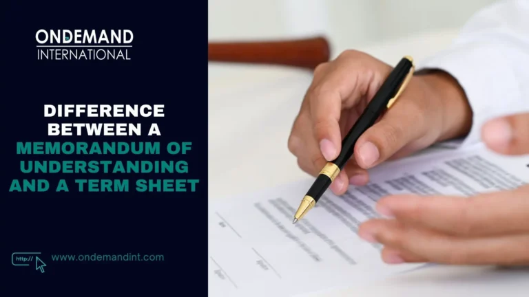 difference between a memorandum of understanding and a term sheet