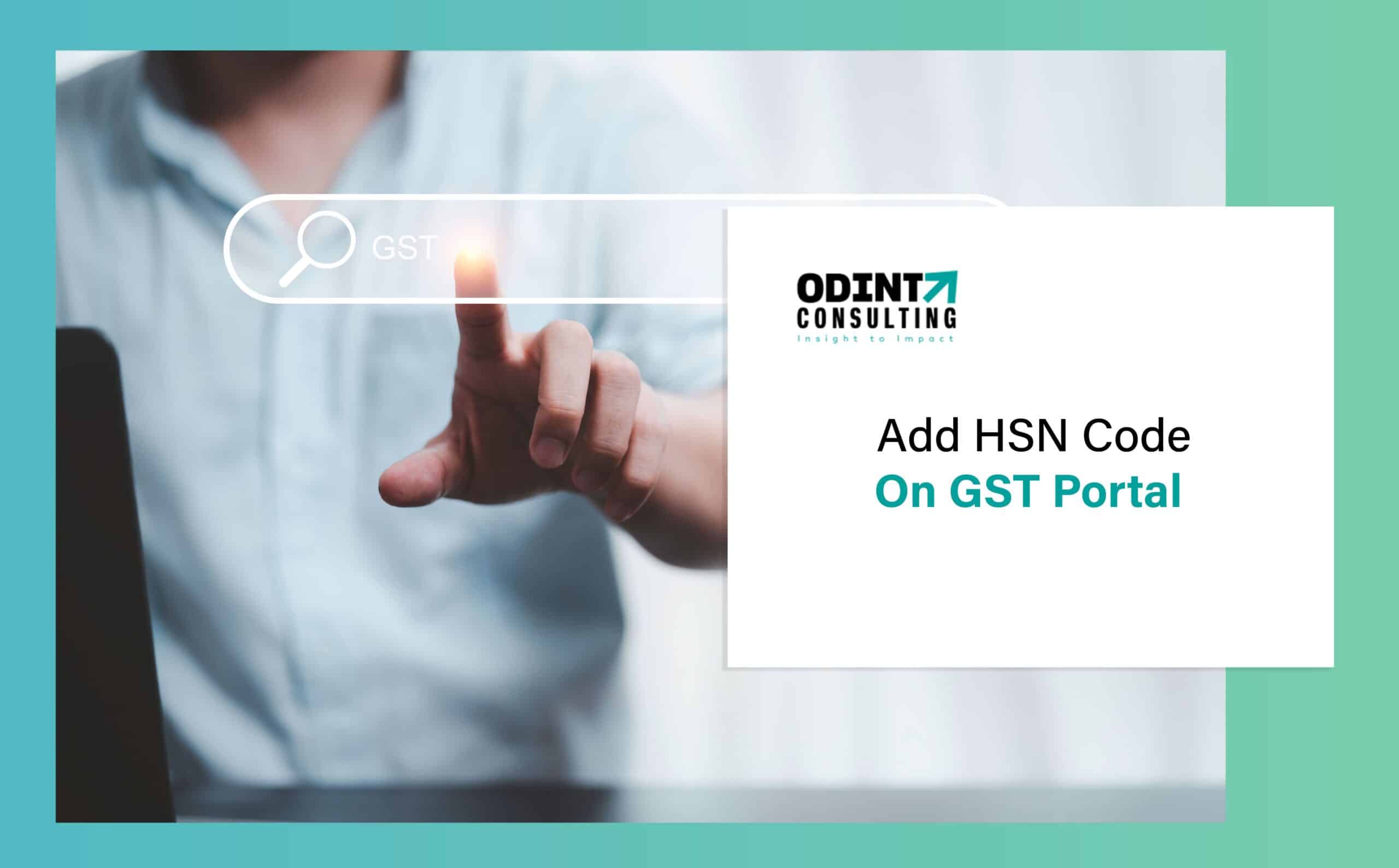 Add HSN Code On GST portal