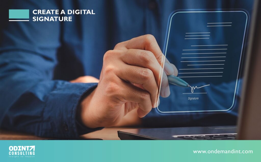 create a digital signature