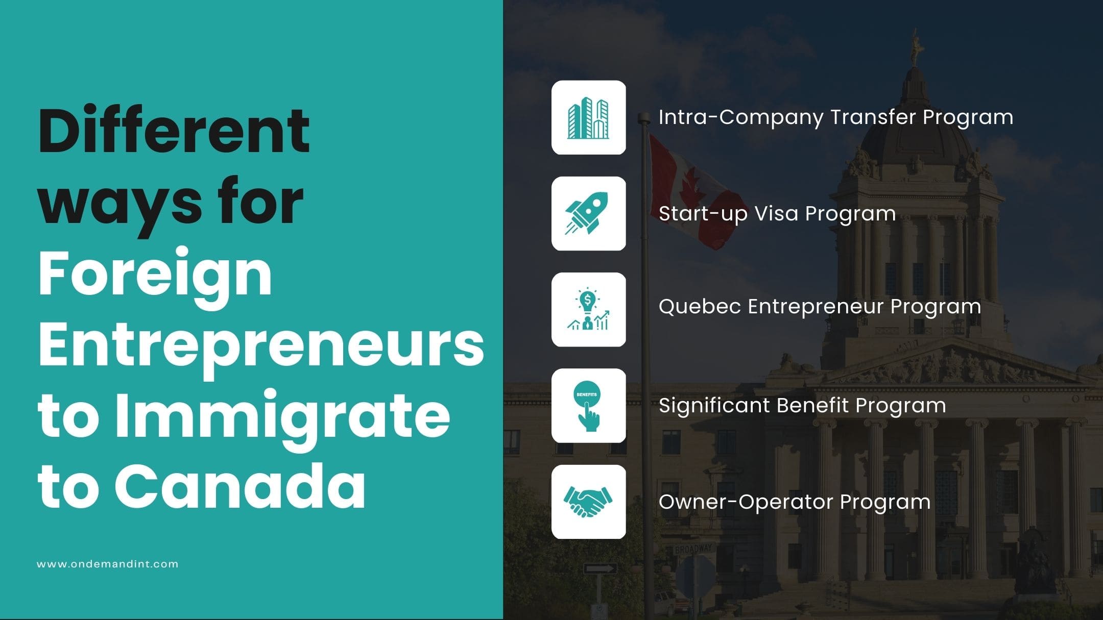 5 different ways for foreign entrepreneurs to immigrate to canada