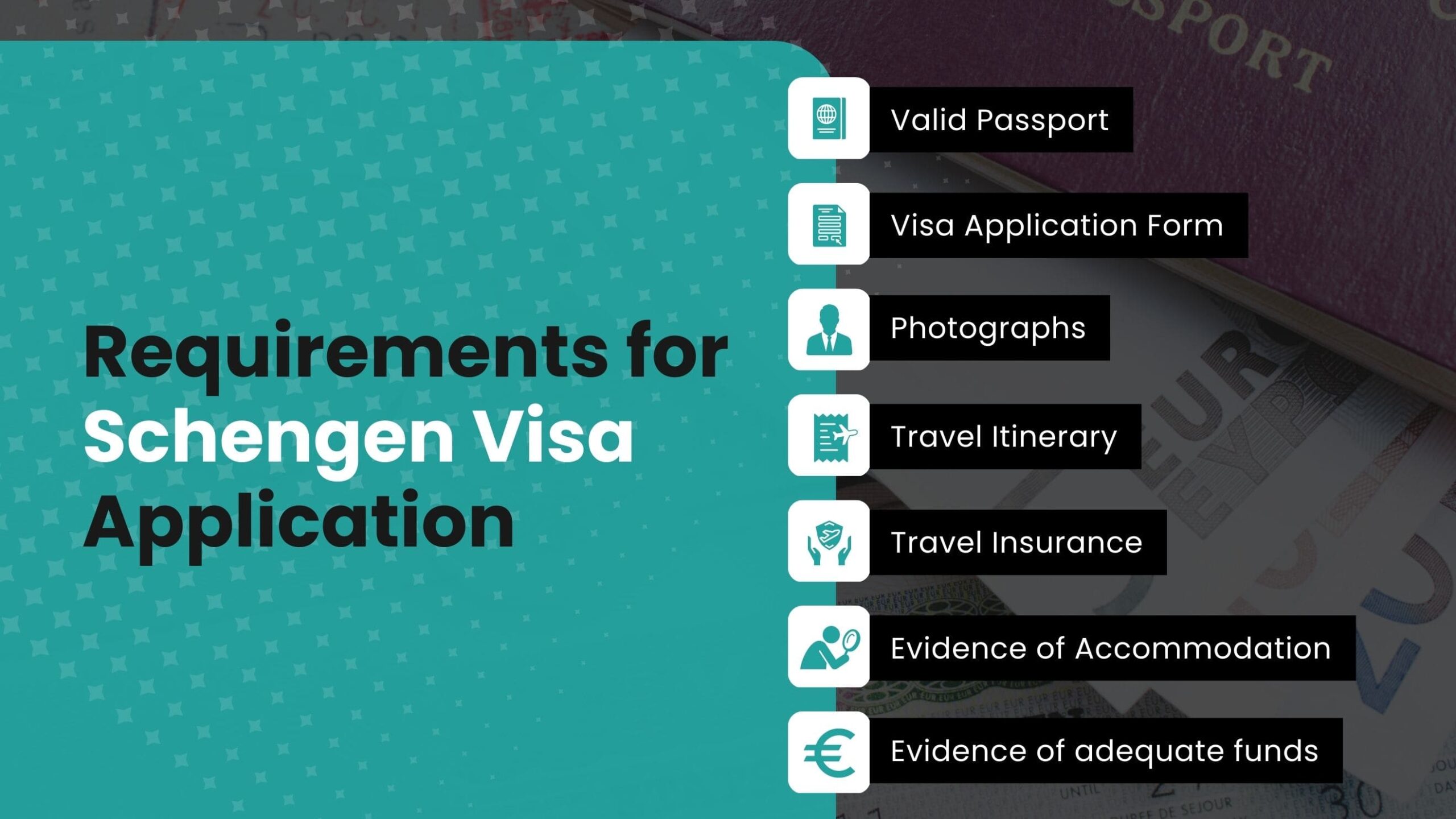 requirements for schengen visa application