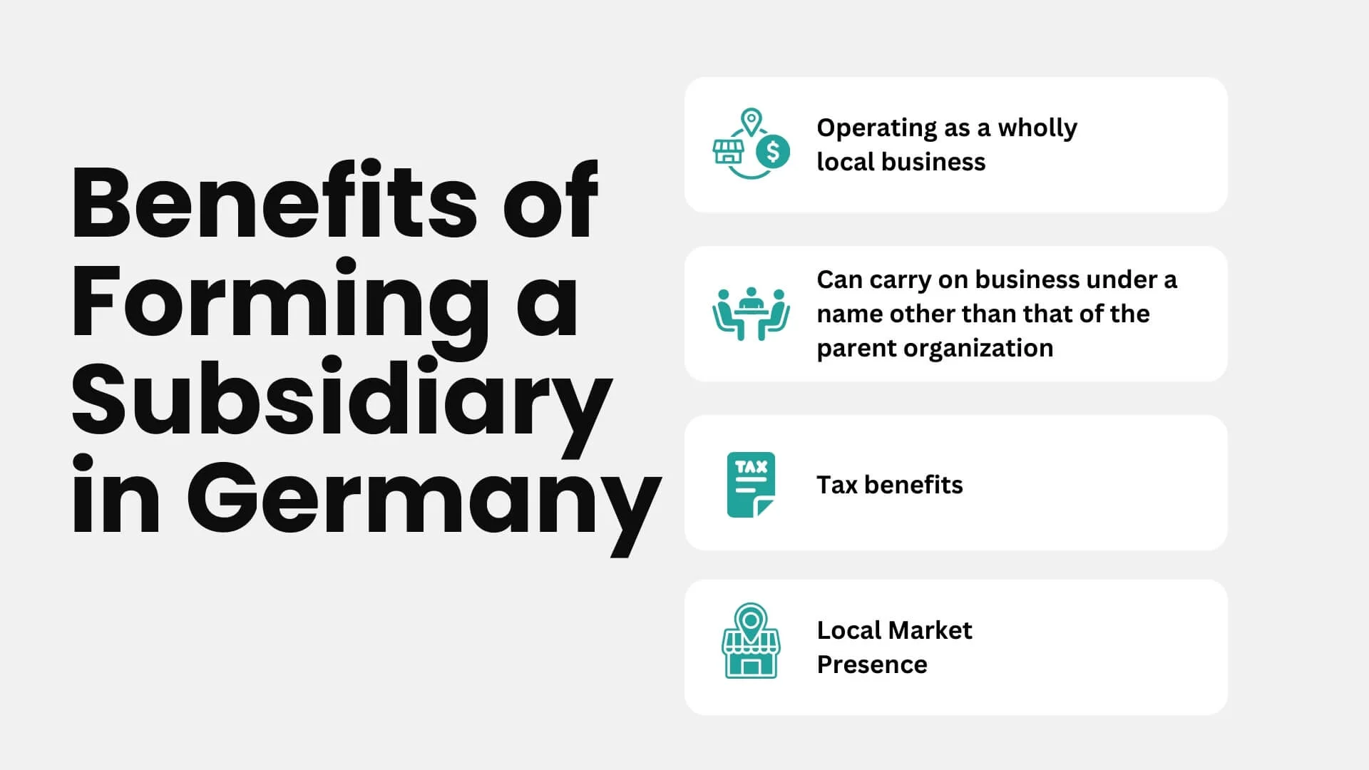 benefits of forming a subsidiary in germany