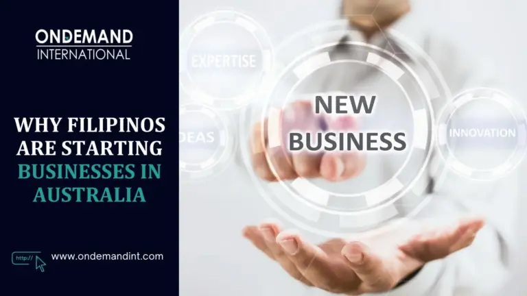 why filipinos are starting businesses in australia