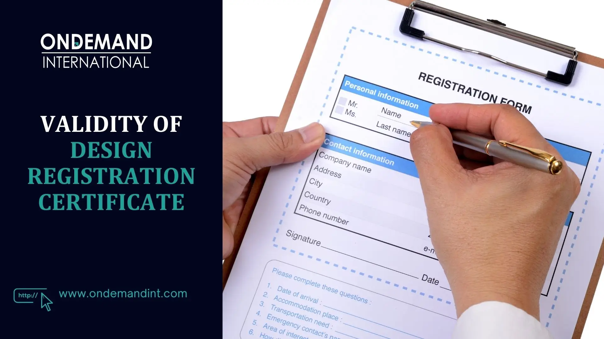 validity of design registration certificate