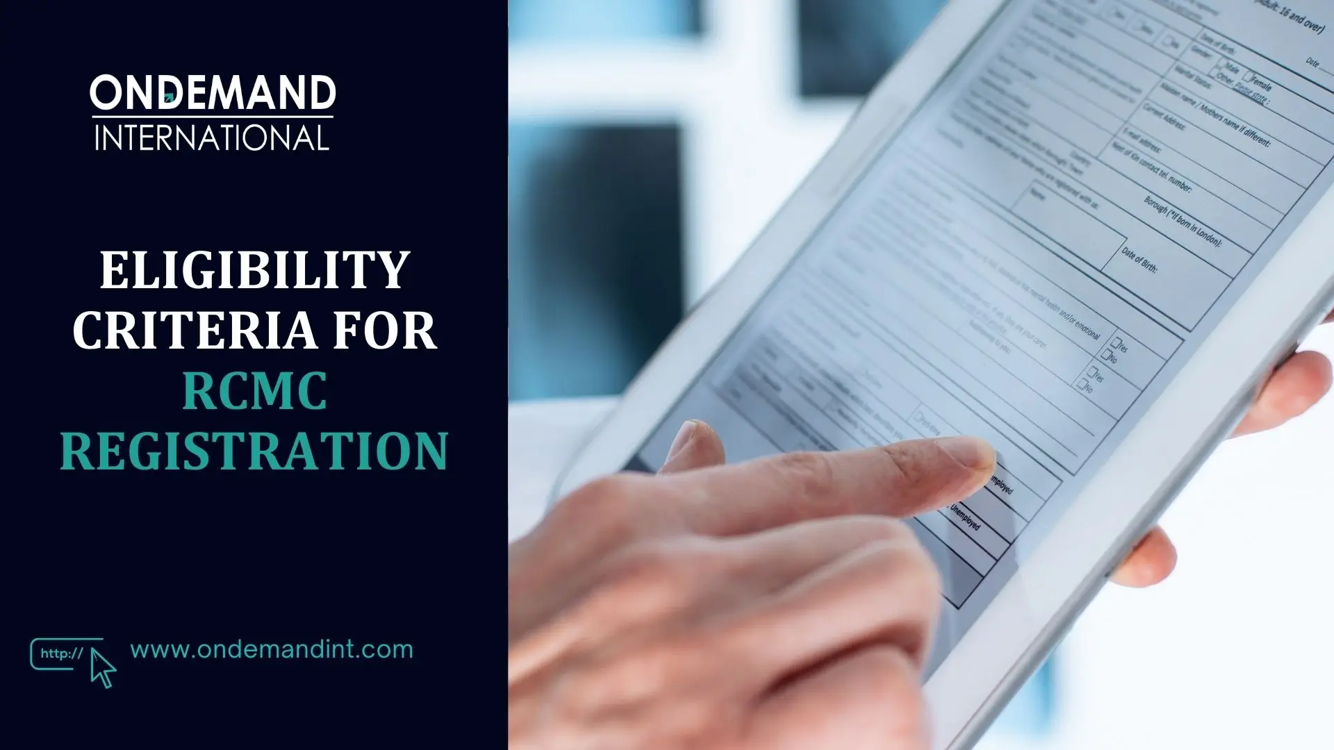 eligibility criteria for rcmc registration