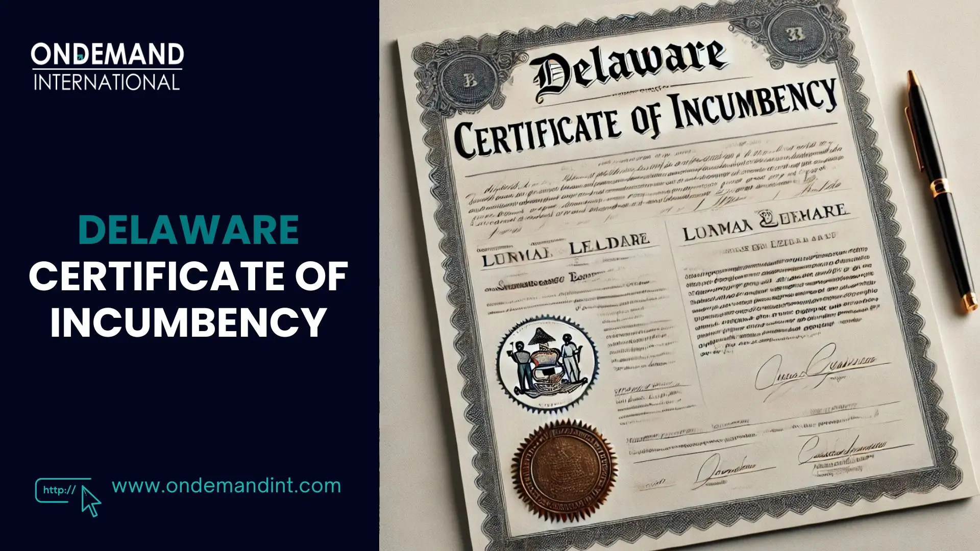 delaware certificate of incumbency