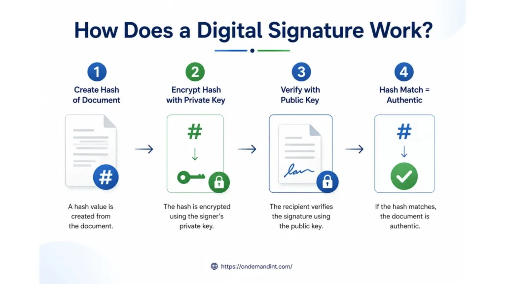 how does a digital signature work