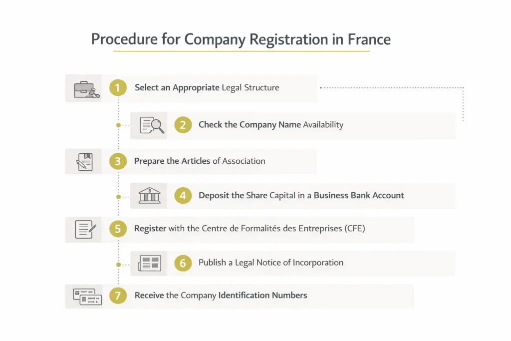 procedure for company registration in france