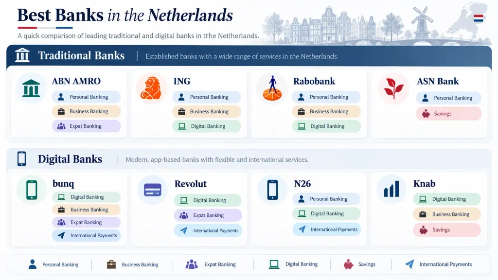 Choose a bank in the Netherlands