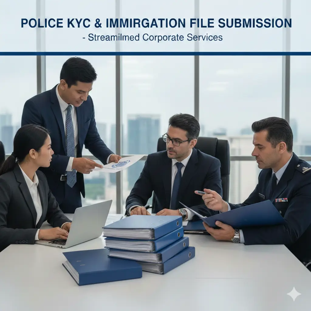 Police KYC and immigration file submission