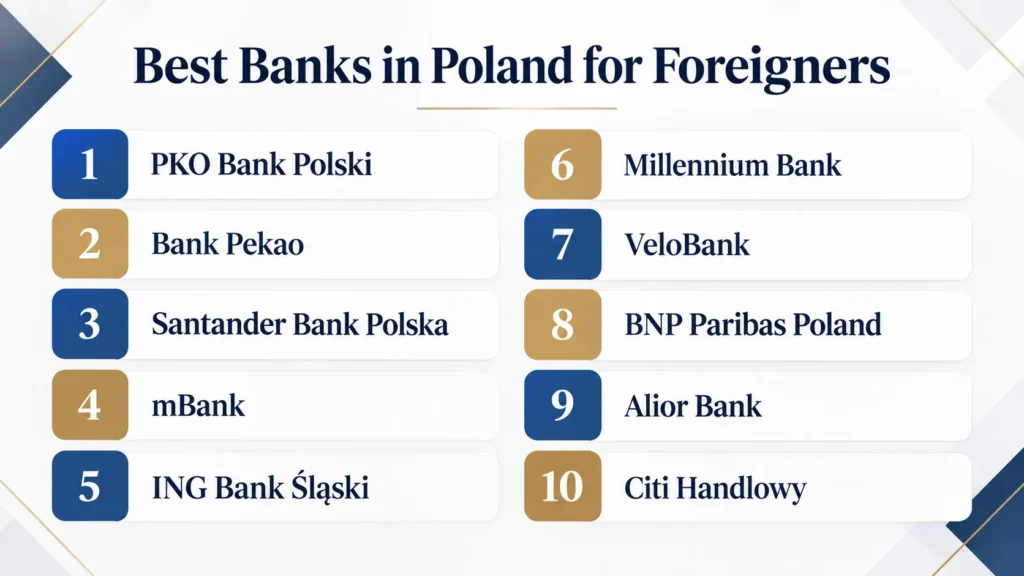 top 10 best banks in poland for foreigners